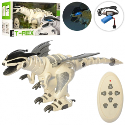 Динозавр 67 см на радиоуправлении аккумуляторный с USB зарядным со звуковыми и световыми эффектами с подвижными деталями ходит и танцует M 5476