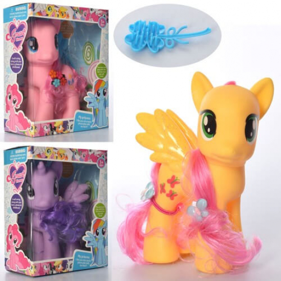 Лошадка «Little Pony» 18 см со световыми и звуковыми эффектами на батарейках 3 вида V2-C3 - фото 1