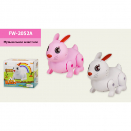 Музыкальная игрушка «Заяц» 2 цвета со световыми эффектами на батарейках FW-2052A