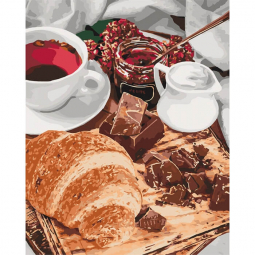 Картина по номерам «Французский завтрак» Идейка 40-50 см КНО5573