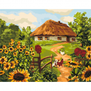 Картина по номерам «Украинский домик» Идейка 40-50 см КНО2280