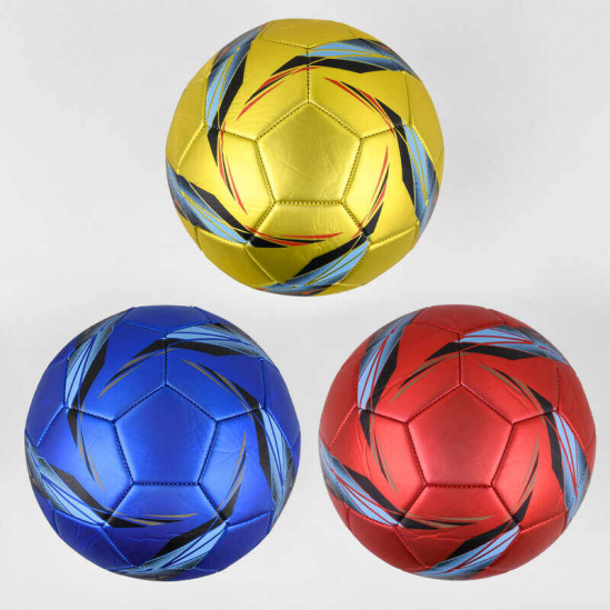 Мяч футбольный матовый 3 цвета вес 330-350 г материал PU баллон резиновый C44770 - фото 1