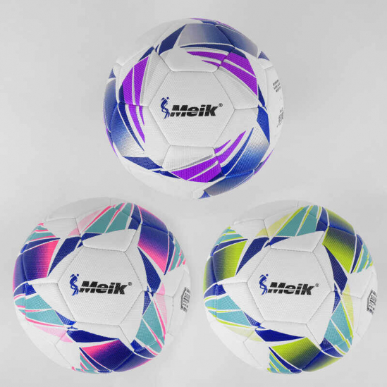 Мяч футбольный 3 цвета вес 400 г материал PU баллон резиновый C44436 - фото 1