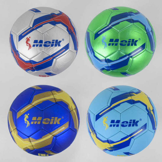 Мяч футбольный 4 цвета вес 420 г материал PU баллон резиновый C44437 - фото 1