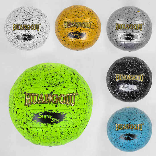 Мяч волейбольный 6 цветов материал мягкий PVC вес 280 г резиновый баллон C40095 - фото 1