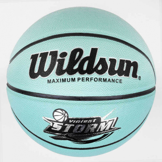 Мяч баскетбольный неоновый светоотражающий весом 580 г материал PU C44460 - фото 1
