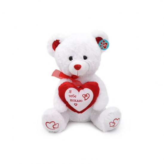 Мягкая игрушка «Мишка с сердцем белый» 60 см 4968-60 - фото 1