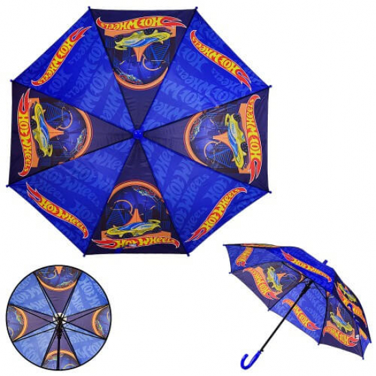 Детский зонт «Hot Wheels» из полиэстера с высотой трости 67 см и диаметром купола 86 см PL8208 - фото 1