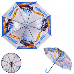 Детский зонт «Hot Wheels» прозрачный с длиной трости 66 см и диаметром купола 80 см PL8206