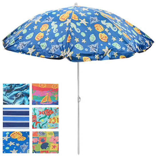 Зонт пляжный Stenson «Designs» 180 см с наклоном 6 видов MH-0036-MIX - фото 1