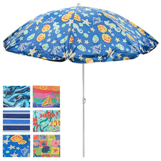 Зонт пляжный Stenson «Designs» 180 см 6 видов MH-0038-MIX - фото 1