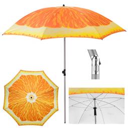 Зонт пляжный Stenson «Апельсин» 200 см с наклоном MH-3371-5
