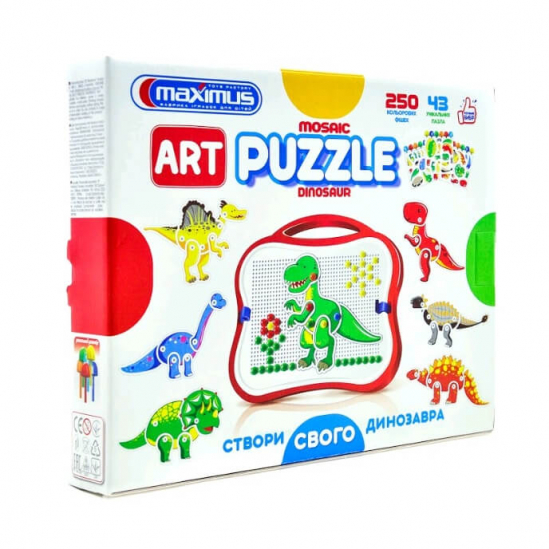 Мозаика для детей с мелкими деталями Maximus Art Puzzle «Динозаврики» 250 элементов 5422 - фото 2