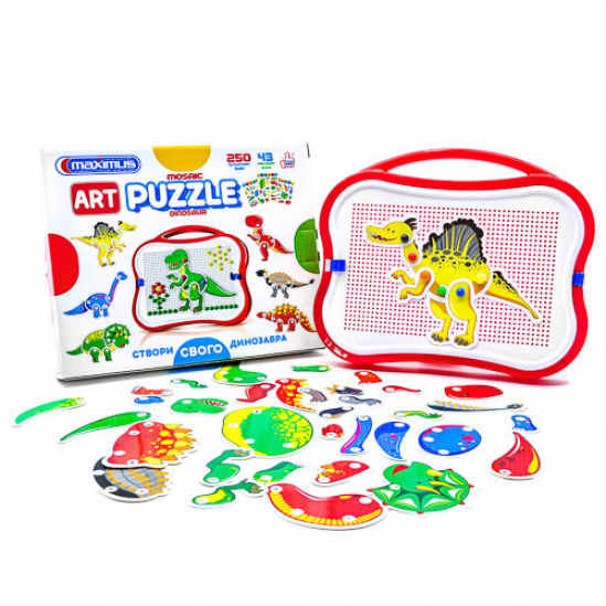 Мозаика для детей с мелкими деталями Maximus Art Puzzle «Динозаврики» 250 элементов 5422 - фото 1