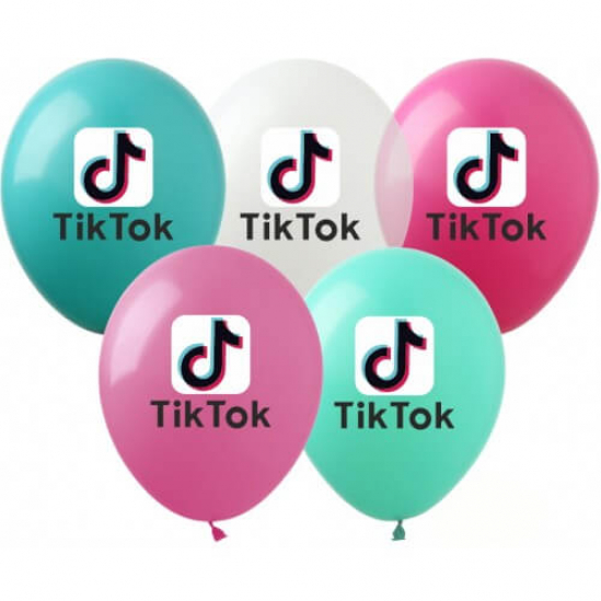 Воздушные шарики 12 «Tik-Tok» односторонние 30 см Ti-3 - фото 1