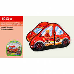 Детская палатка пожарная машинка в сумке 6013-A