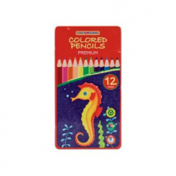 Карандаши в металлической коробке Premium 12 цветов Cool For School CF 15177