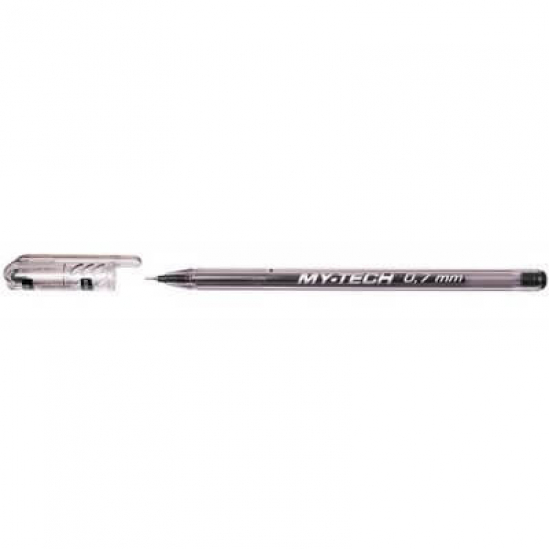Ручка шариковая масляная 0,7 мм черная MY-TECH 81380 - фото 1