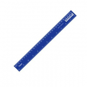 Линейка пластиковая 30 см синяя 7630-02