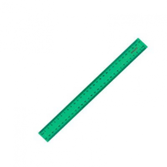 Линейка пластиковая зеленая 30 см Delta 9800-02 - фото 1