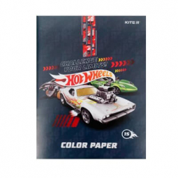 Бумага цветная двухсторонняя А4 Hot Wheels 15 листов Kite HK21-250