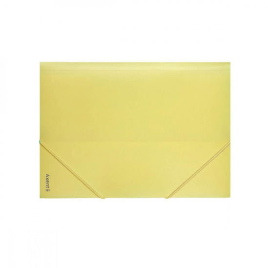 Папка пластиковая А5 на резинке Pastelini желтая Axent 1514-26 - фото 1