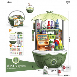 Игровой набор Магазин с кассой корзинкой и продуктами 25721