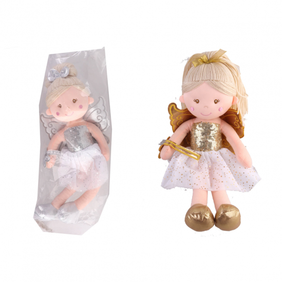 Кукла мягкая с крылышками и петелькой 40 см (2 цвета) A-98345 - фото 1