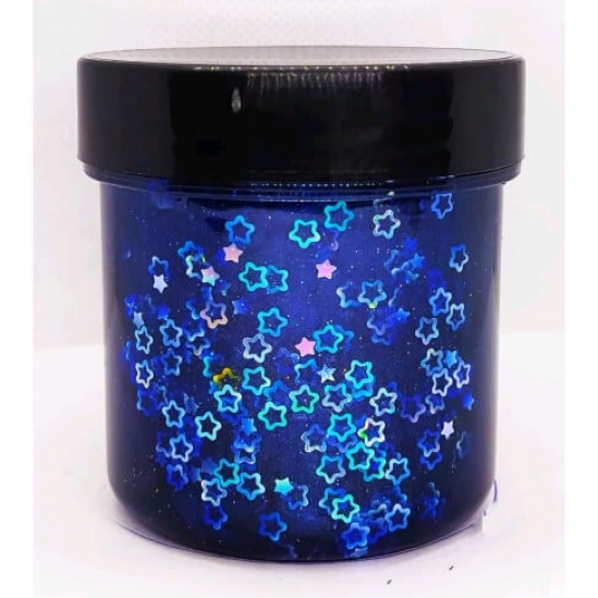 Слайм кристальный перламутровый синий «Звезды» (125 гр) Чудисам ML121С - фото 1