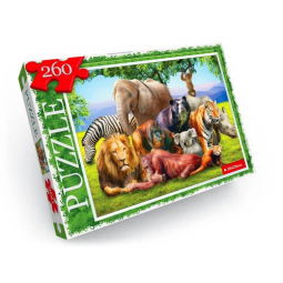Пазлы для детей Danko Toys Животные африки 260 элементов C260-13-07