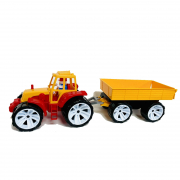 Игрушка трактор с прицепом Бамсик  0079 цветной