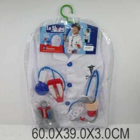 Костюм доктора с халатом и инструментами - фото 1