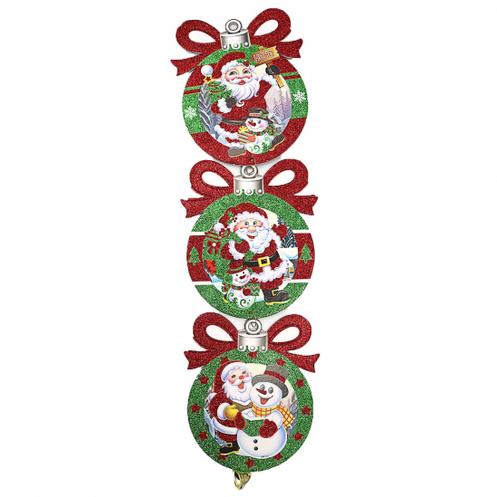 Новогодняя подвеска Дед Мороз размер 60-17 см 1829 - фото 1