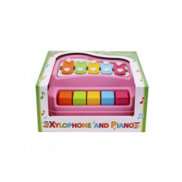 Детский ксилофон-фортепиано розовый ТехноК 7907