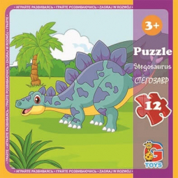 Пазлы G-Toys Динозавры 12 элементов LD08