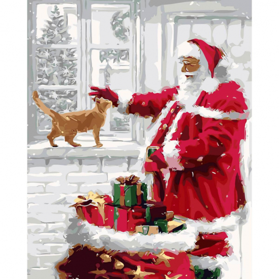 Картина по номерам Strateg Добрый Дедушка Мороз, размер 40-50 см SY6217 - фото 1