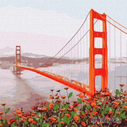 Картина по номерам Идейка Утренний Сан-Франциско, размер 50-50 см КНО3596