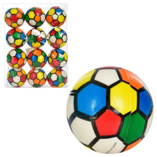 Мячик детский фомовый диаметр 6 см, 12 шт MS3432-1 - фото 1
