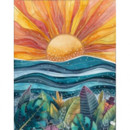 Алмазная мозаика Dreamtoys Оранжевое солнце, размер 30-40 см H8753