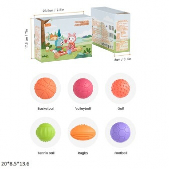 Набор текстурных игрушек для ванной «Мячики» Tumama TM196 - фото 2