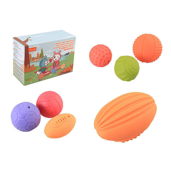 Набор текстурных игрушек для ванной «Мячики» Tumama TM196 - фото 1