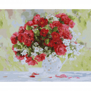 Набор для росписи по номерам «Квітуча насолода» (40-50 см) Идейка КНО3204
