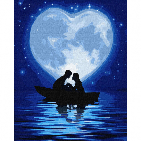 Картина по номерам Идейка «Поцелуй под луной», размер 40-50 см КНО4844 - фото 1