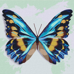 Картина по номерам Идейка «Голубая бабочка», размер 25-25 см КНО4207