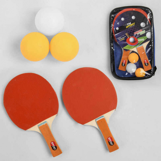 Набор ракеток для настольного тенниса в чехле 3 шарика C44850 - фото 1