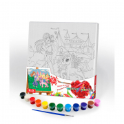Роспись по холсту Danko Toys «Canvas Painting» Пони и девочки размер 31-31 см PX-05-01