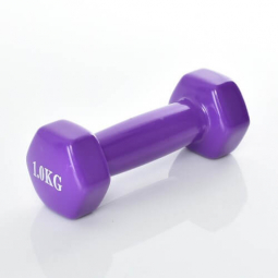 Гантель с виниловым покрытием вес 1 кг фиолетовая M0289-V