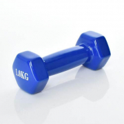 Гантель с виниловым покрытием вес 1 кг синий M0289-BL