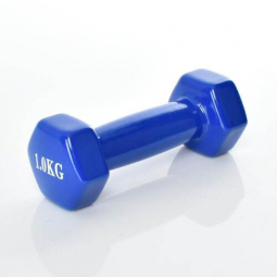 Гантель с виниловым покрытием вес 1 кг синий M0289-BL