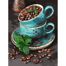 Картина по номера «Ароматные кофейные зерна» размер 30-40 см Идейка KHO5636